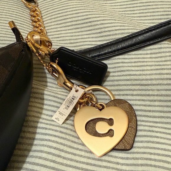 Coach Teri Shoulder Bag with Gold Charm - Picture 12 of 13